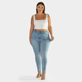 Impact High Waisted Skinny Jeans - Ice