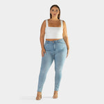 Womens Light Blue Curvy Jeans