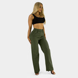 Olive Wide Leg Work Slacks