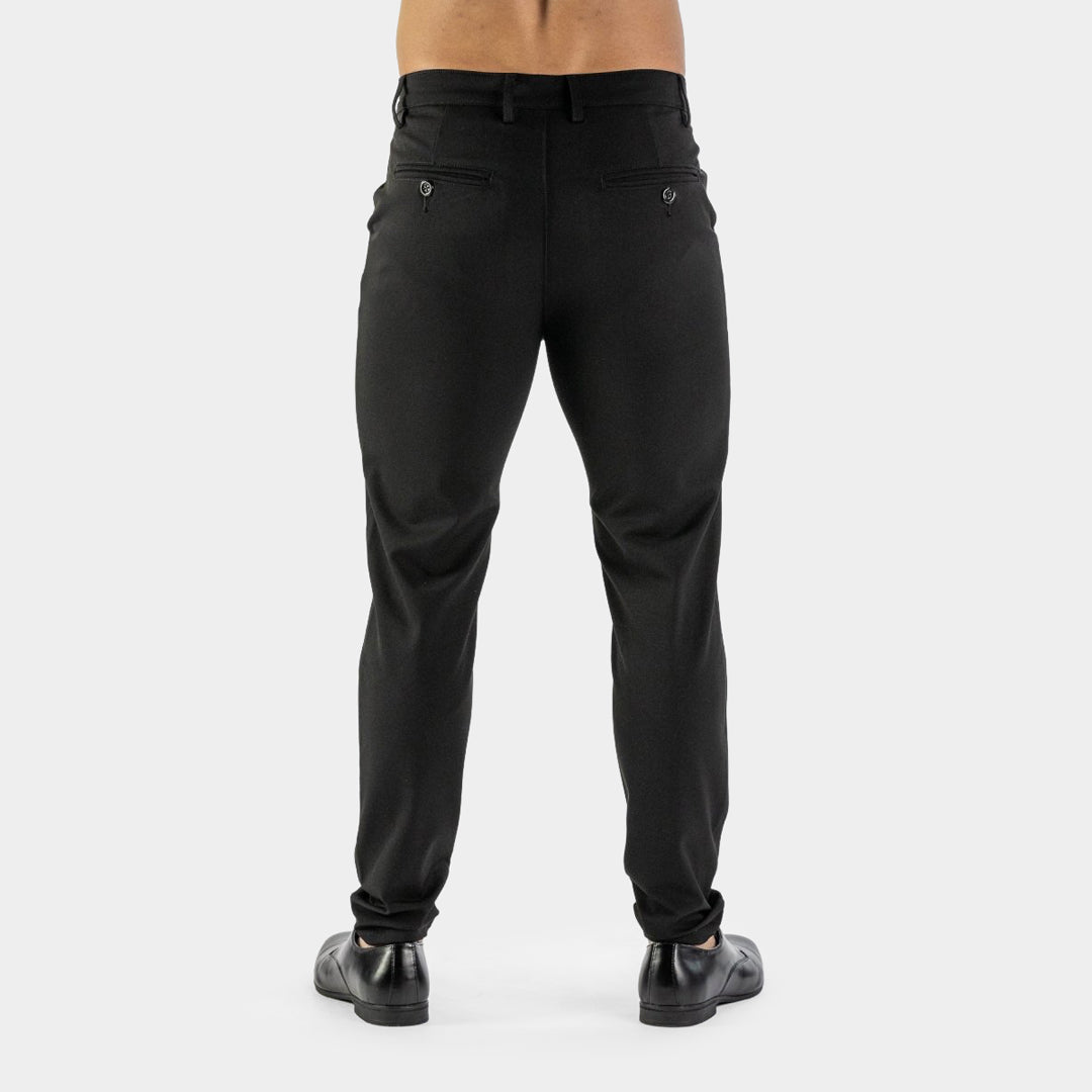 Mens Black Formal Slacks for big thighs