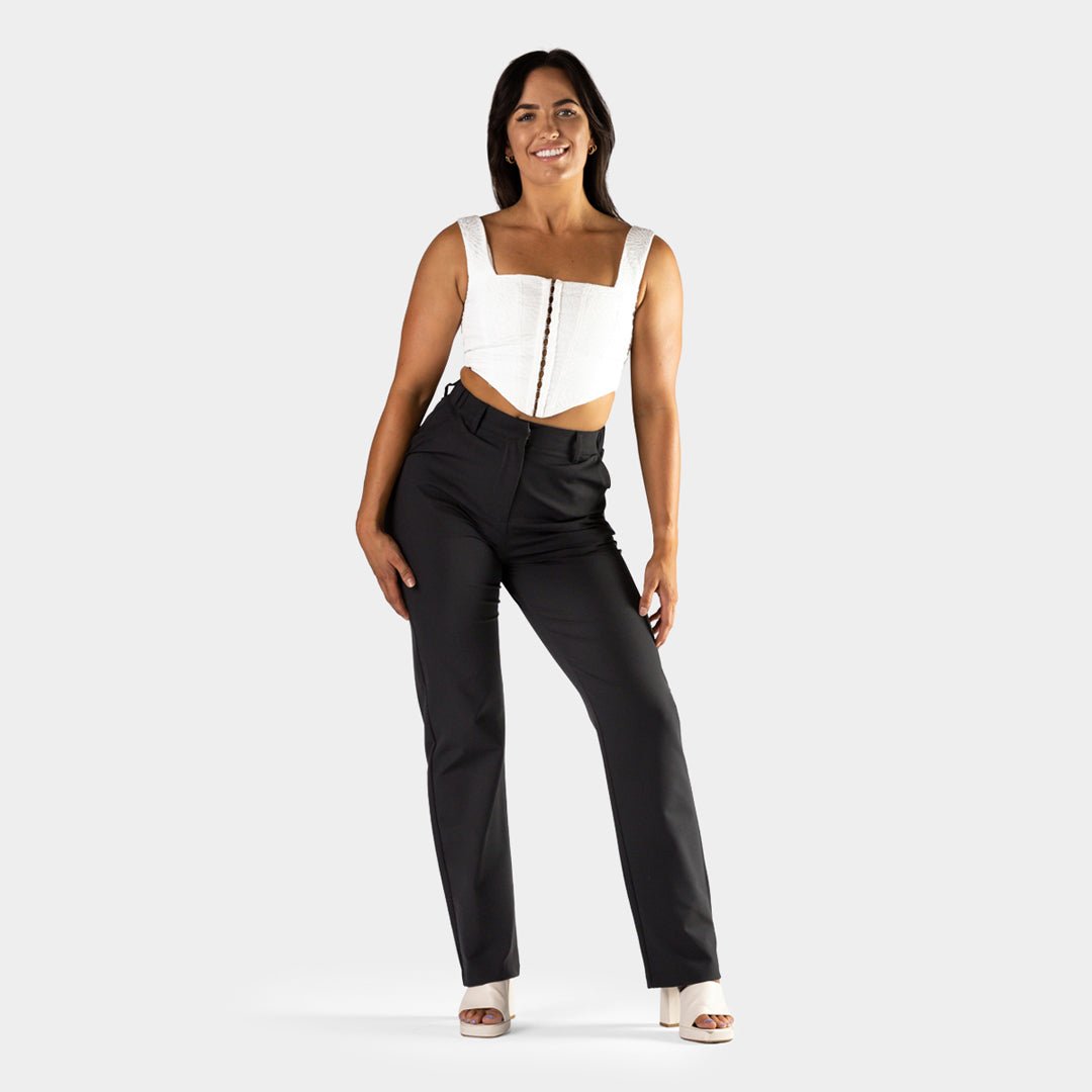 Womens Stretch Black Corporate Pants