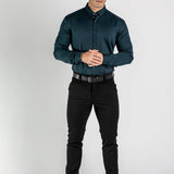 Performance Bamboo Dress Shirt - Emerald Green - Kojo Fit