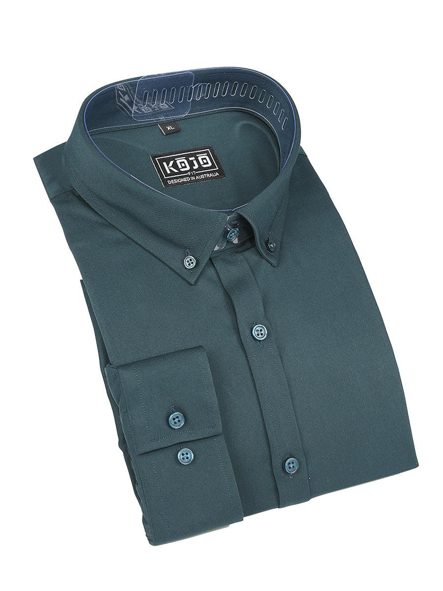 Performance Bamboo Dress Shirt - Emerald Green - Kojo Fit