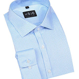 Performance Bamboo Dress Shirt - Light Blue Gingham - Kojo Fit