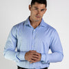 Performance Bamboo Dress Shirt - Light Blue Gingham - Kojo Fit