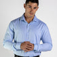 Performance Bamboo Dress Shirt - Light Blue Gingham - Kojo Fit