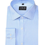 Performance Bamboo Dress Shirt - Light Blue Gingham - Kojo Fit