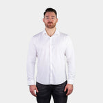 Mens White Bodybuilder Formal Shirt