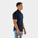 Navy Bodybuilder Button Down Shirt