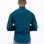 Return Sale - Bamboo Satin Stretch Shirt - Deep Teal - Kojo Fit