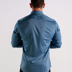 Return Sale - Bamboo Satin Stretch Shirt - Steel - Kojo Fit