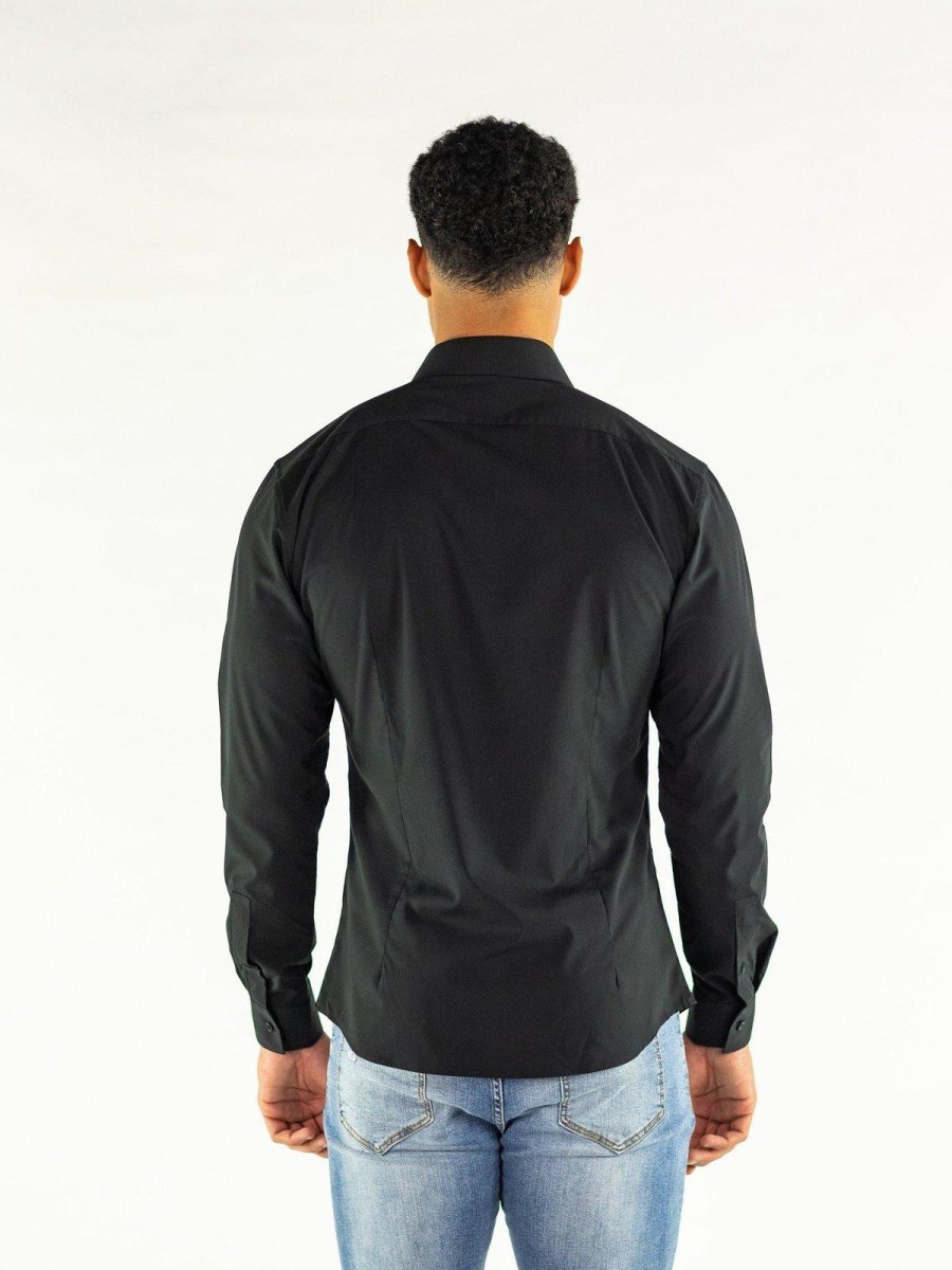 Return Sale - Performance Bamboo Dress Shirt - Black - Kojo Fit