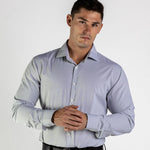 Performance Bamboo Dress Shirt - Black Microcheck - Kojo Fit