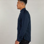 Navy Athletic fit Long sleeve shirt | Kojo Fit