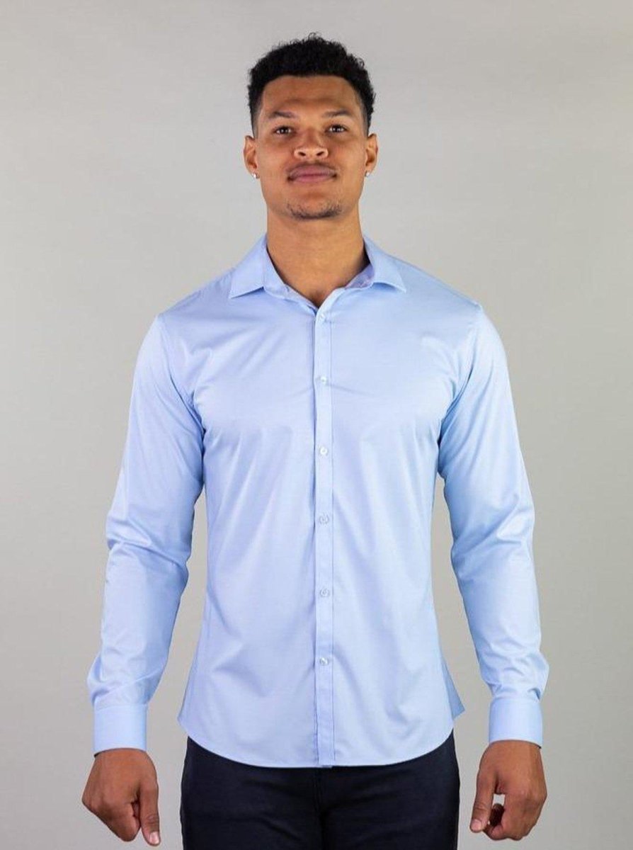 Return Sale - Performance Bamboo Dress Shirt - Sky Blue - Kojo Fit