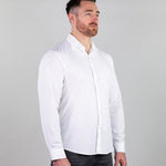 Return Sale - Performance Bamboo Dress Shirt - White - Kojo Fit