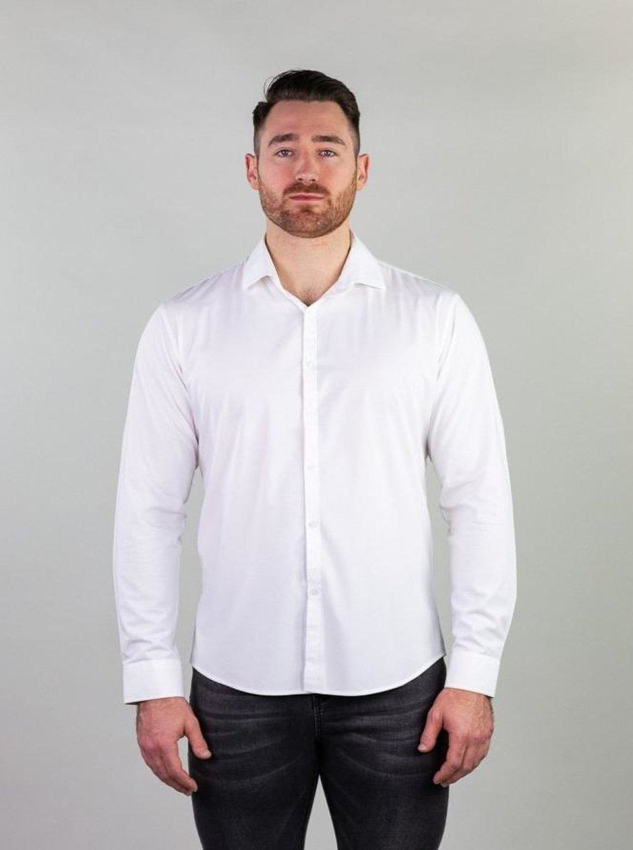 Return Sale - Performance Bamboo Dress Shirt - White - Kojo Fit