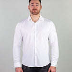 Return Sale - Performance Bamboo Dress Shirt - White - Kojo Fit