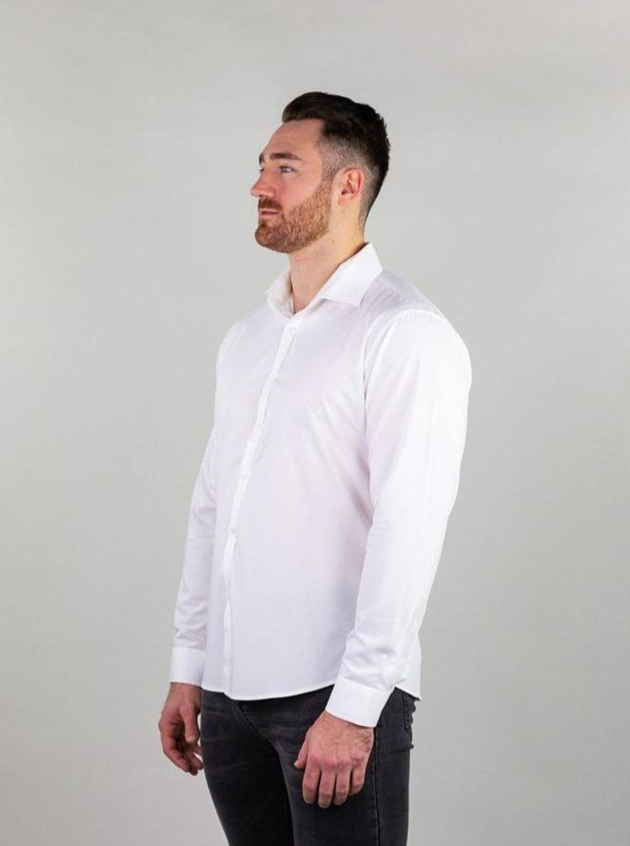 Return Sale - Performance Bamboo Dress Shirt - White - Kojo Fit