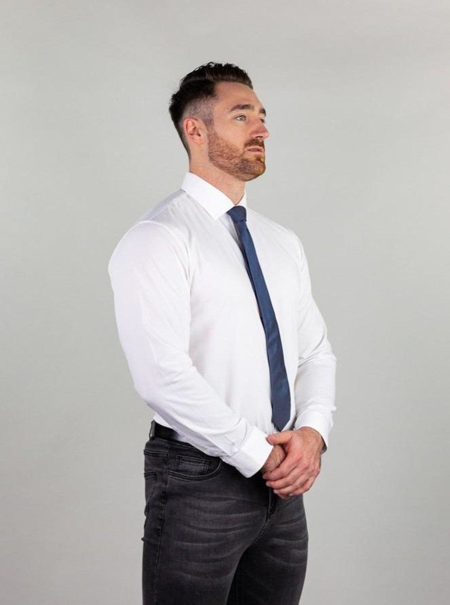 Return Sale - Performance Bamboo Dress Shirt - White - Kojo Fit