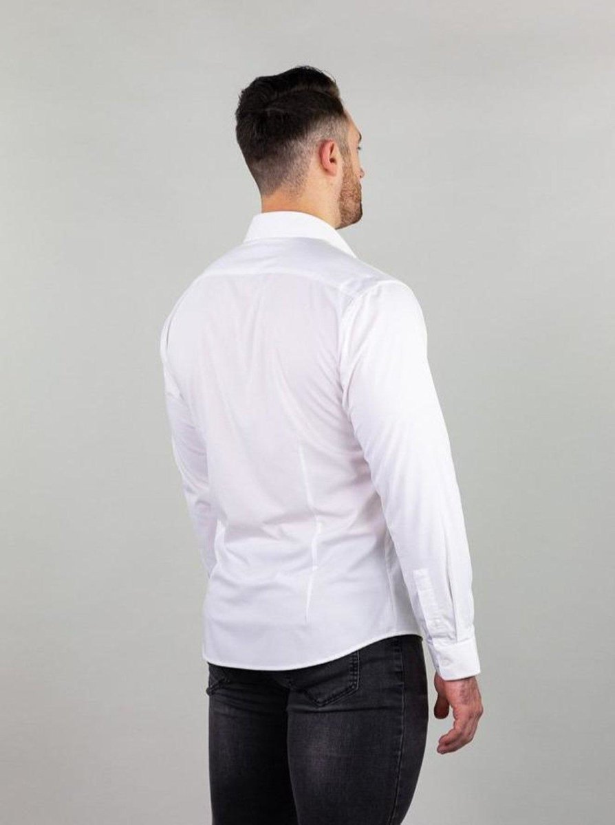 Return Sale - Performance Bamboo Dress Shirt - White - Kojo Fit