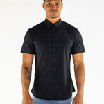 Return Sale - Performance Bamboo Short Sleeve Shirt - Black - Kojo Fit