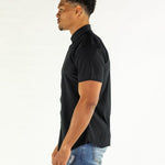 Return Sale - Performance Bamboo Short Sleeve Shirt - Black - Kojo Fit