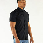 Return Sale - Performance Bamboo Short Sleeve Shirt - Black - Kojo Fit