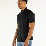 Return Sale - Performance Bamboo Short Sleeve Shirt - Black - Kojo Fit