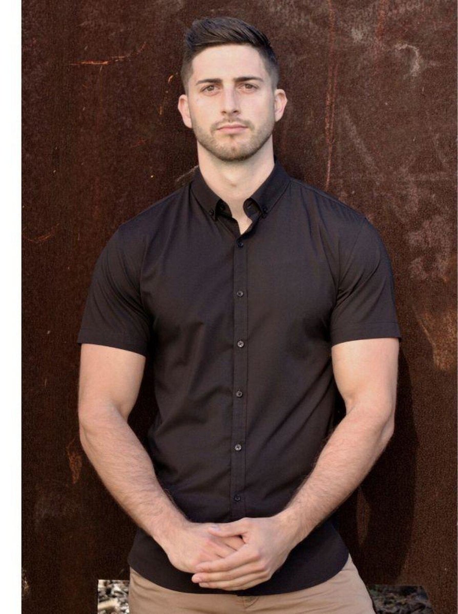 Return Sale - Performance Bamboo Short Sleeve Shirt - Black - Kojo Fit
