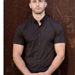 Return Sale - Performance Bamboo Short Sleeve Shirt - Black - Kojo Fit