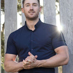 Return Sale - Performance Bamboo Short Sleeve Shirt - Navy - Kojo Fit