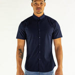 Return Sale - Performance Bamboo Short Sleeve Shirt - Navy - Kojo Fit