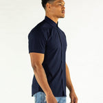 Return Sale - Performance Bamboo Short Sleeve Shirt - Navy - Kojo Fit