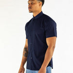 Return Sale - Performance Bamboo Short Sleeve Shirt - Navy - Kojo Fit