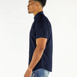 Return Sale - Performance Bamboo Short Sleeve Shirt - Navy - Kojo Fit