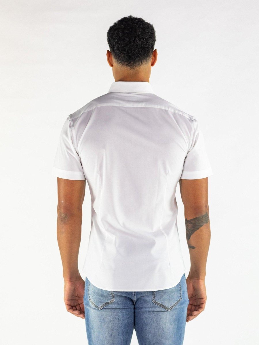 Return Sale - Performance Bamboo Short Sleeve Shirt - White - Kojo Fit