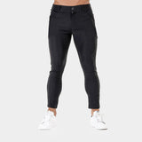 Mens Black Skinny Fit Stretch Trousers