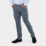 Mens Grey Stretch Slim Fit Chinos