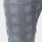 Mens Tartan Grey Formal Trousers