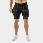 Ultra Stretch Chino Shorts Black Checkered