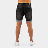 Ultra Stretch Denim Shorts - Black Fade