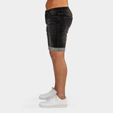 Ultra Stretch Denim Shorts - Black Fade