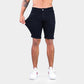 Mens Black Stretch Denim Jeans Shorts