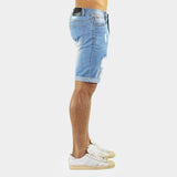 Ultra Stretch Denim Shorts - Blue Ripped