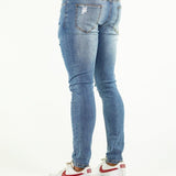 Ultra Stretch Jeans - Skinny Fit - Blue Ripped - Kojo Fit