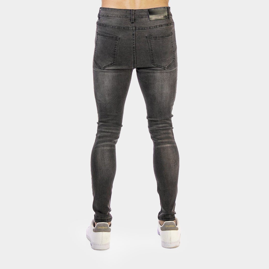 Mens Stretch Skinny Fit Denim JEans grey